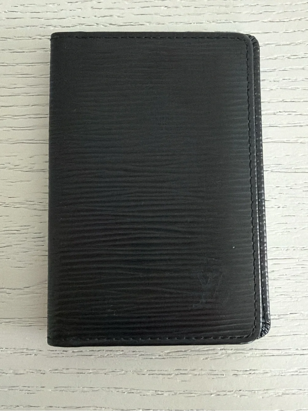 Louis Vuitton Black Compact Pocket Organizer Bi-Fold Wallet